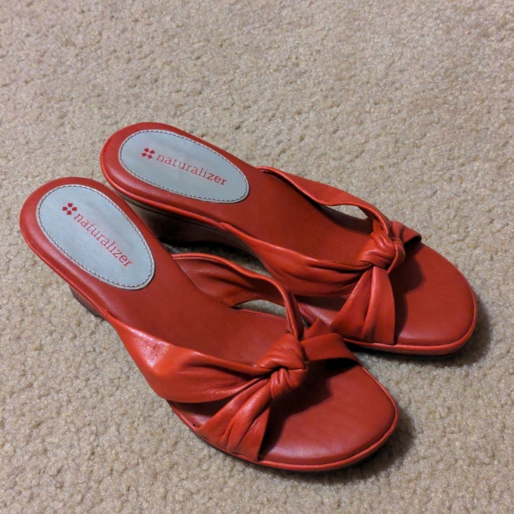 Red Naturalizer slip-ons